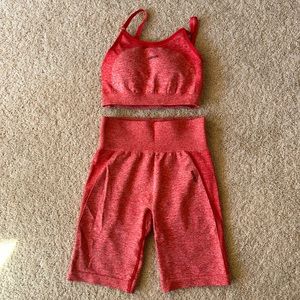 Gymshark Flex Shorts Set Red
